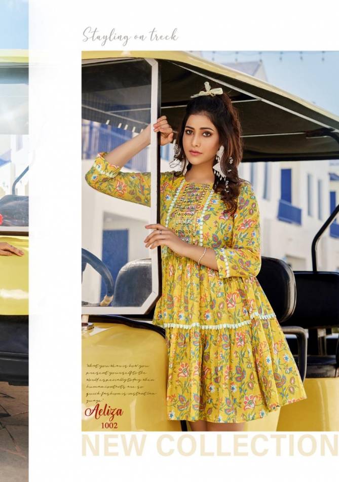 Aeliza Vol 1 By Ladies Flavour Designer Tunics Style Short Kurti Wholesale Price In Surat